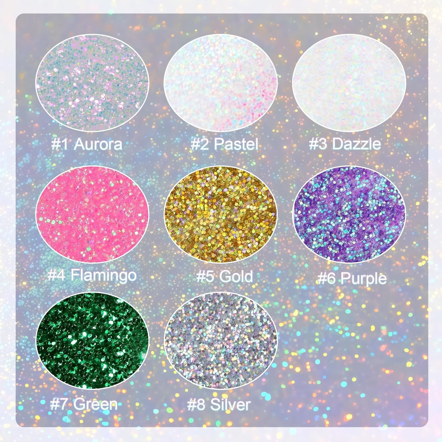 Roll-On Holographic Body Glitter Gel for Women, Sparkle Chunky Glitter Makeup fo