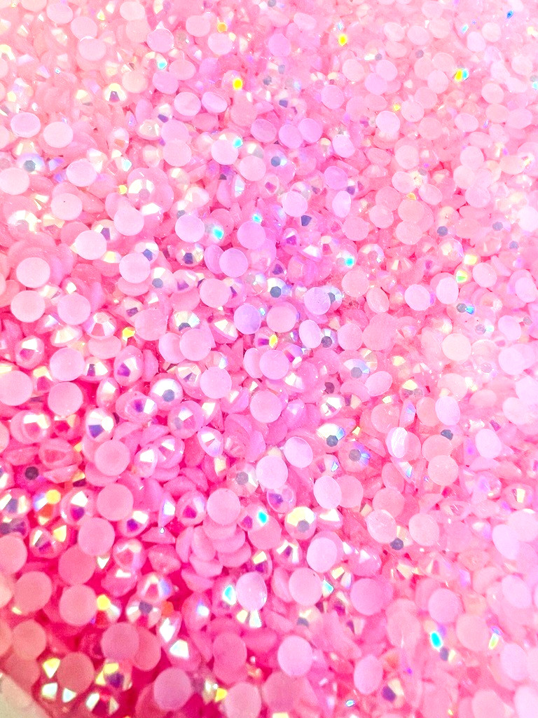 Light Pink Round Flat Back Resin 3mm Jewelry Crafting Nail Gems DIY Projects