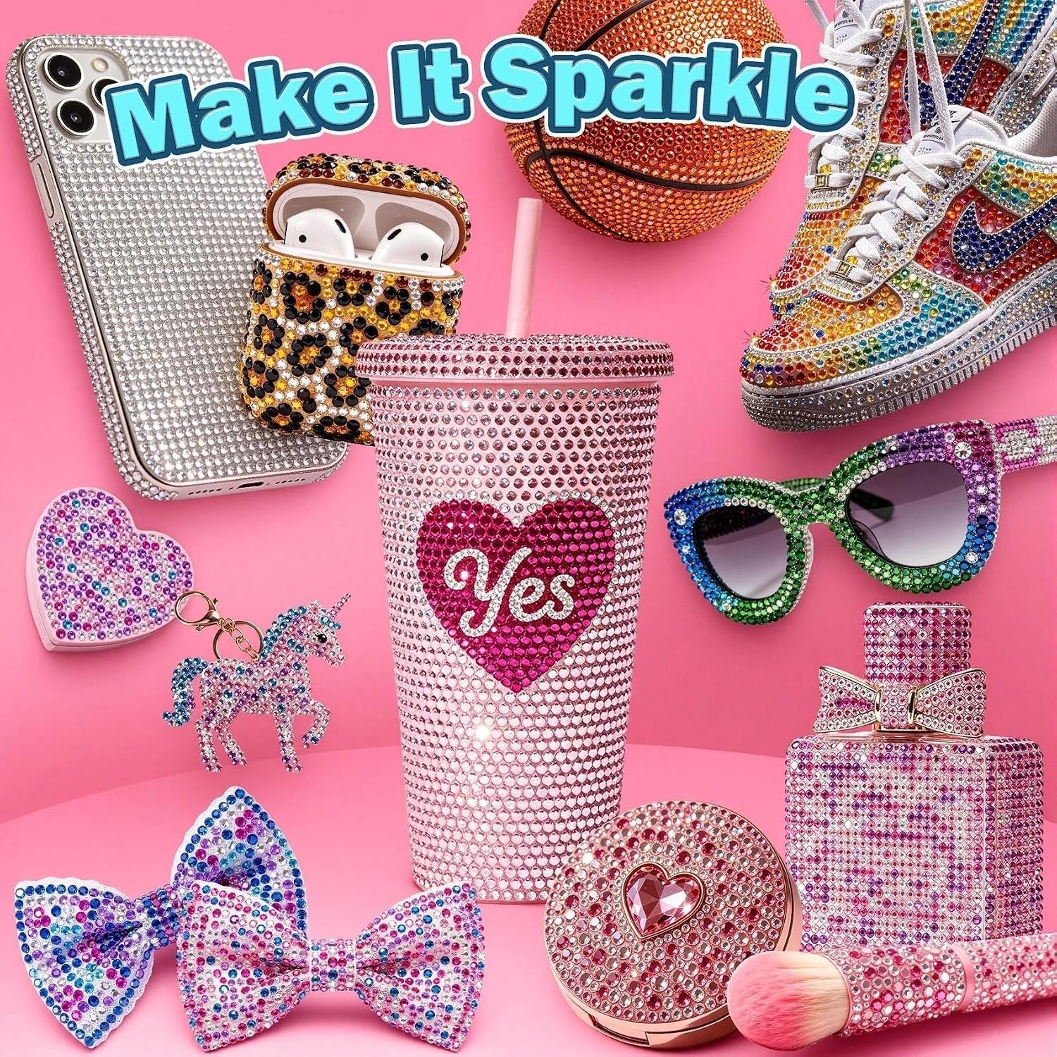 Resin Rhinestones Kit 48000 PCS Colorful DIY Craft Supplies Bedazzling