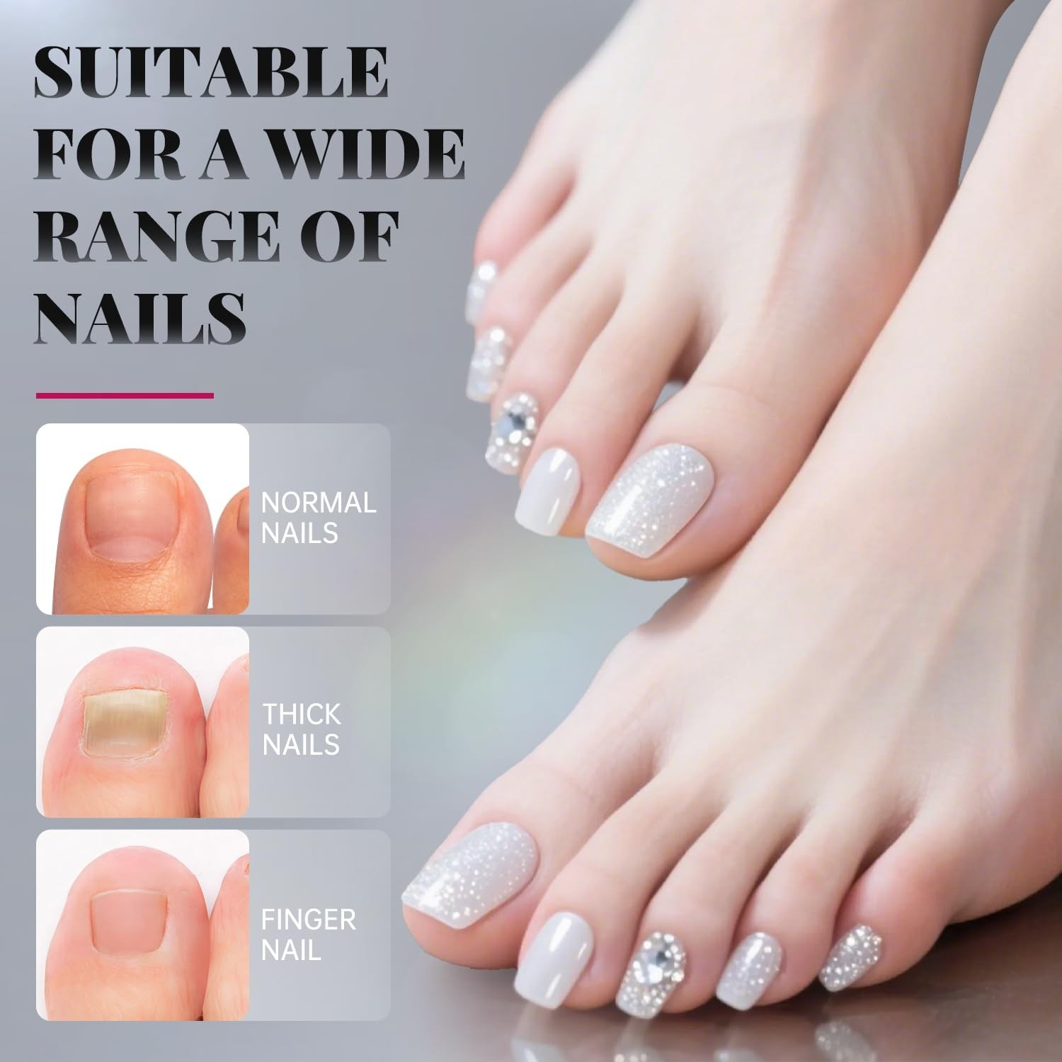 Dual Nail Forms for Poly Nail Gel 160PCS Acrylic Straight Square Nail Tips Forms
