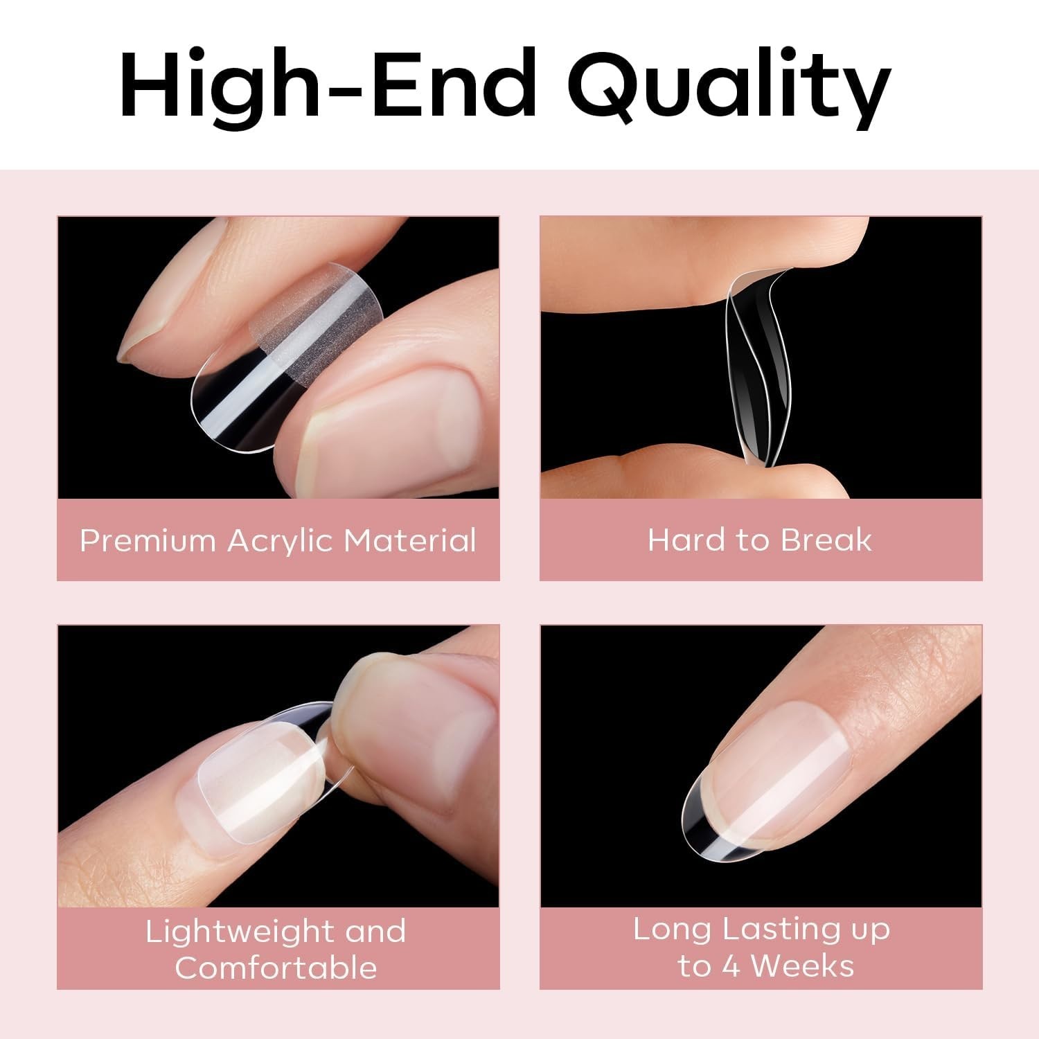 Pre-shaped Half Matte Extra Short Round Nails – 510 Pcs for DIY Beauty