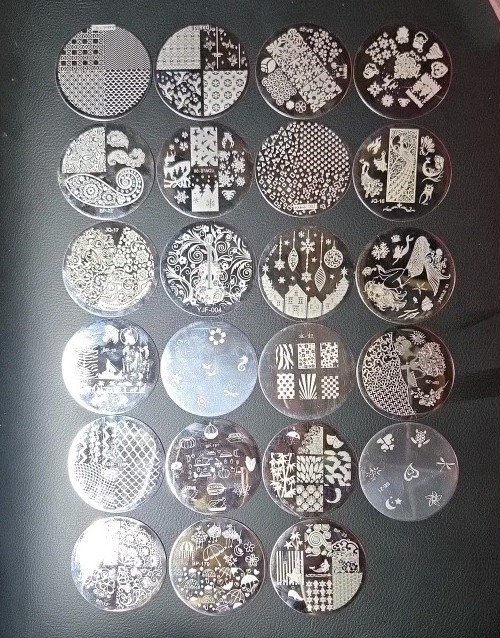 23 small Round Nail stamping plates