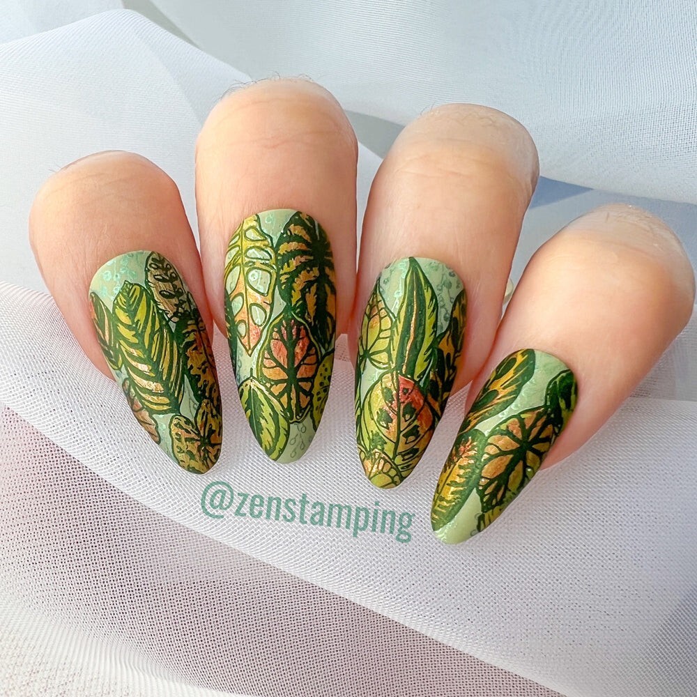 🌿🪴🌱MANIOLOGY Plant Lover M305 Nail Stamping Plate
