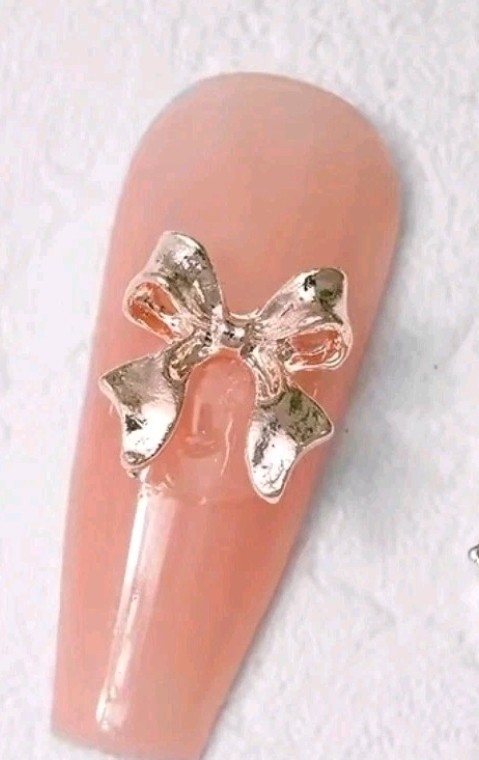 Bows For Nails Manicure Crystal Jewelry Nail Art Butterfly 6Pcs *rosegold*