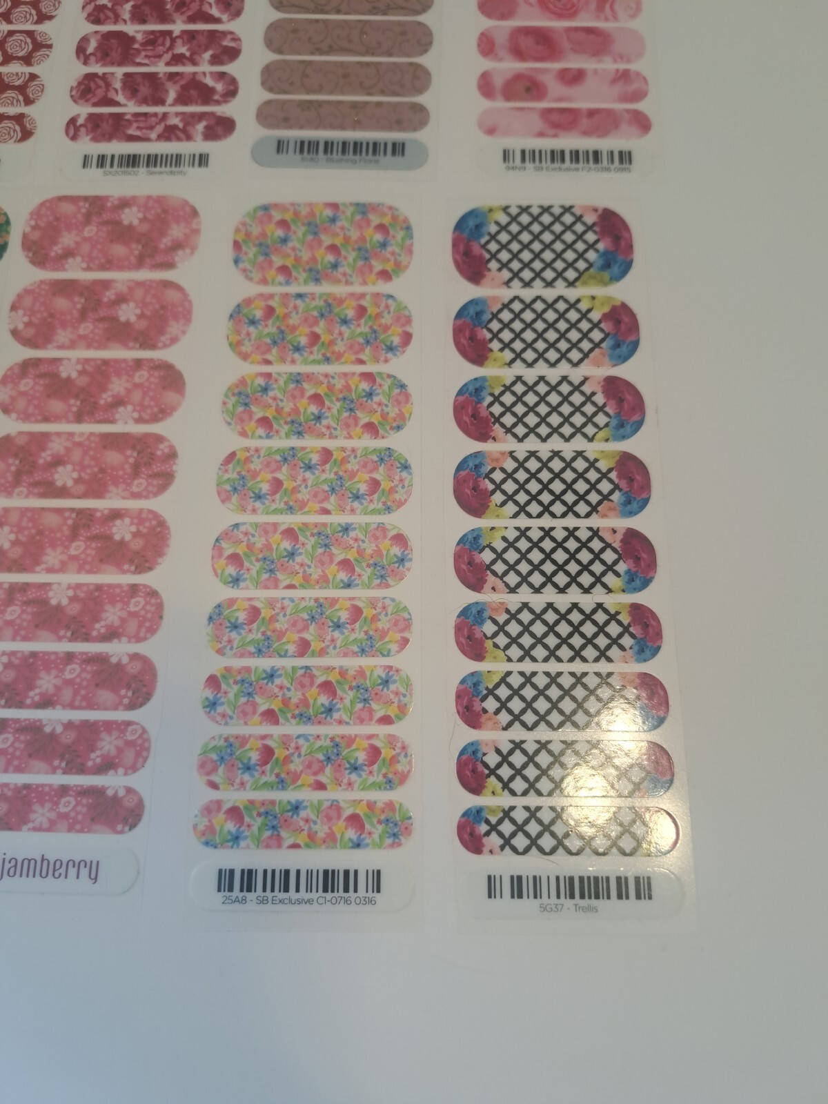 Jamberry Nail Wraps Lot of 10 Half Sheets Florals