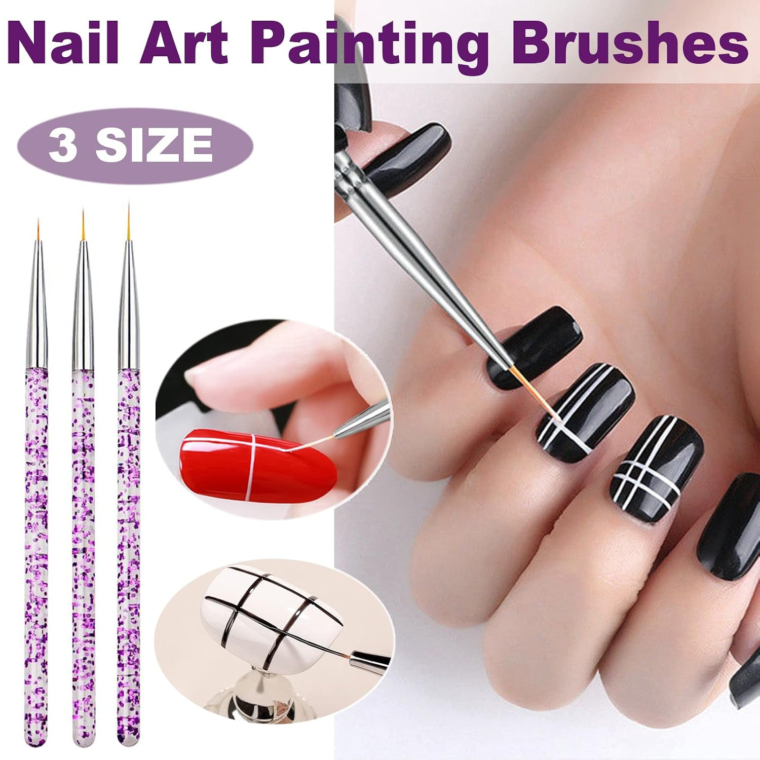 Nail Stamper Nail Art Brushes – French Tip Nail Stamp Clear Nail Art Stamper Jel