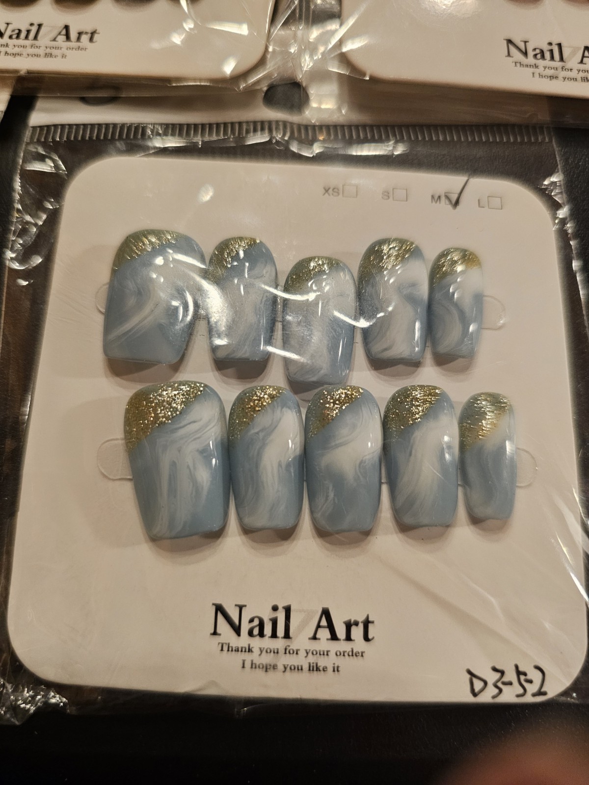 Size Medium – Medium Length Press-On Nails with Sticky Tabs Included. New In Box