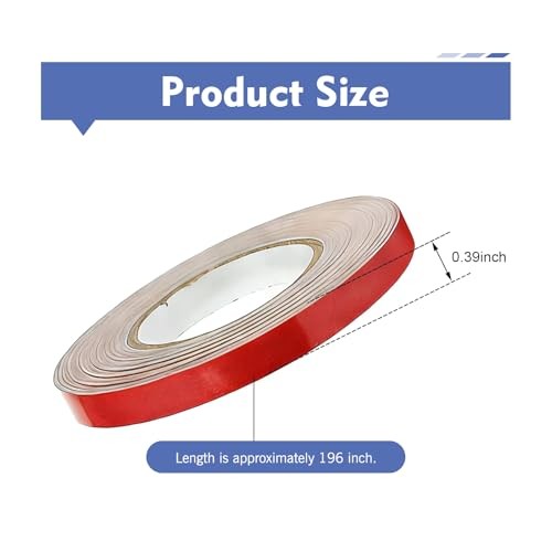0.4″ x 197″ Car Body Rim Reflective Strips Sticker, DIY Night Safety 1 PC Red