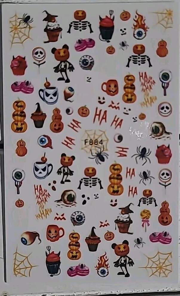 Halloween, Mickey Mouse, Nitemare before Christmas, Nail Art Stickers