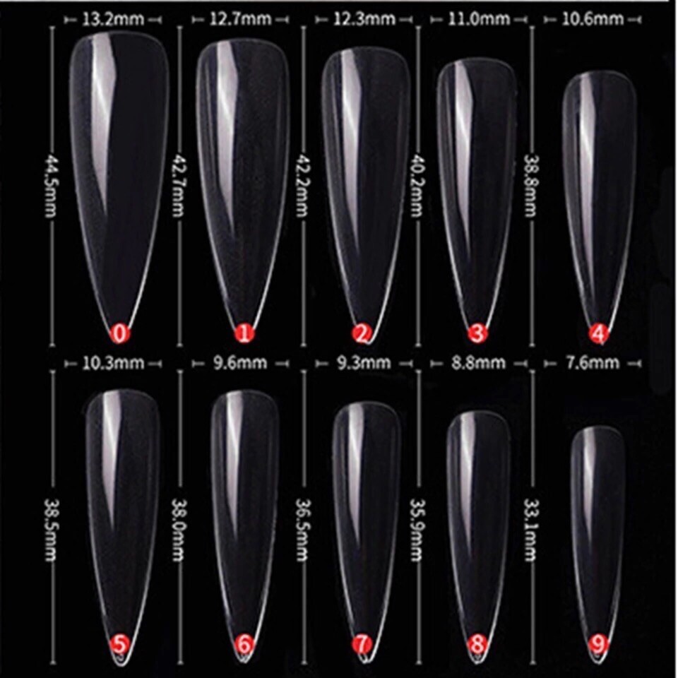 Makartt 500pcs Nail Tips Press On XXL Extra Long Stiletto Full Cover Pointy Claw
