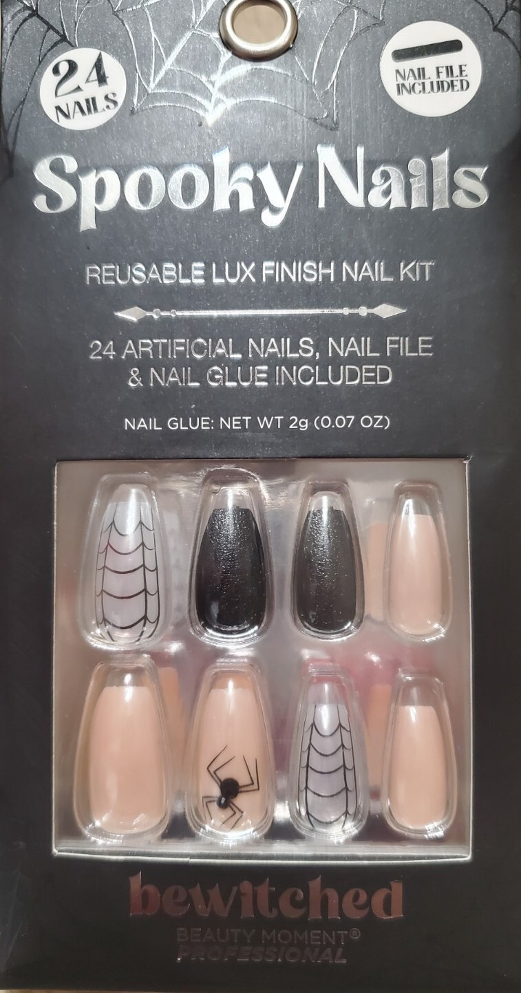 🎃Halloween Spider Nails Black Nails Spooky Nails Hallow👻een Press-On Nails💅