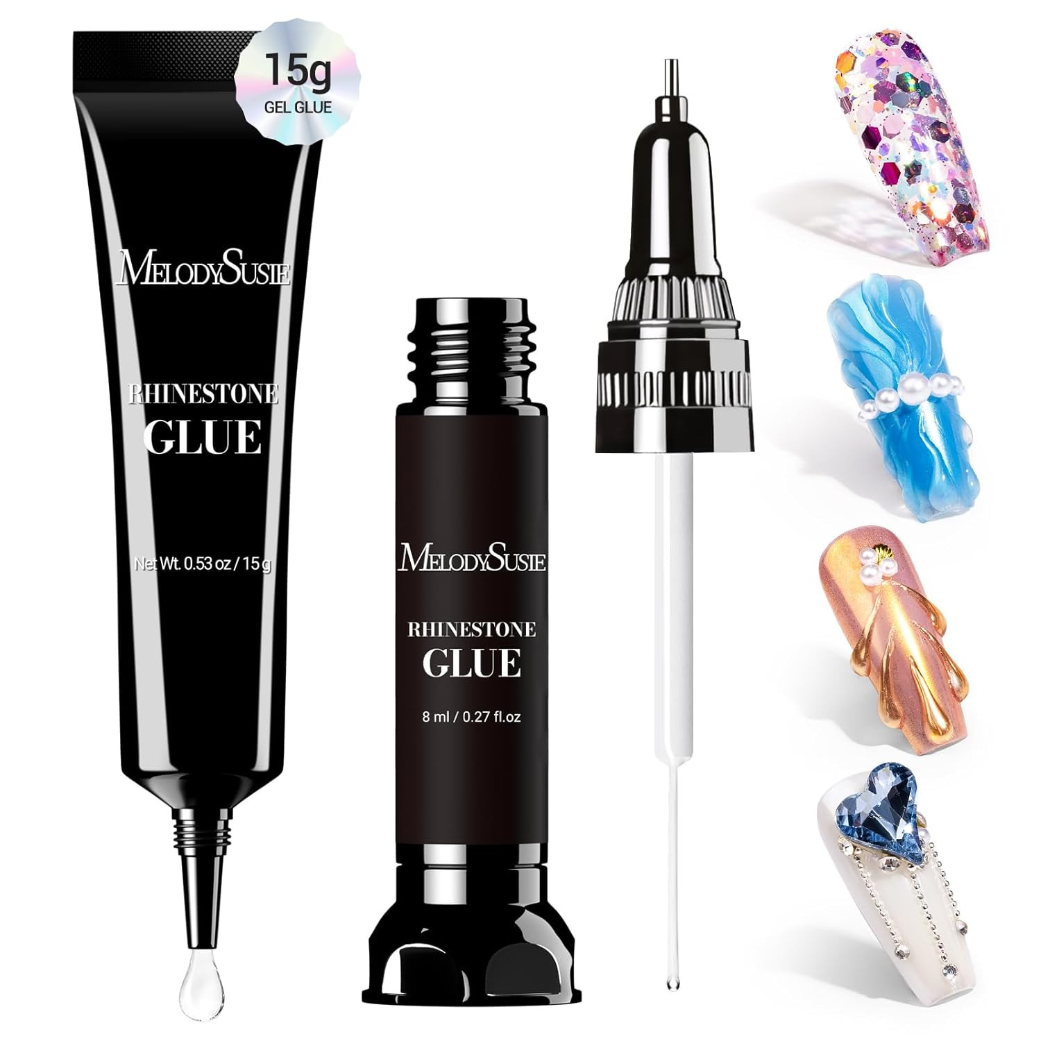 Rhinestone Glue Super Strong Gel Nail Glue for 3D Sculpting Nail Art Design Chro