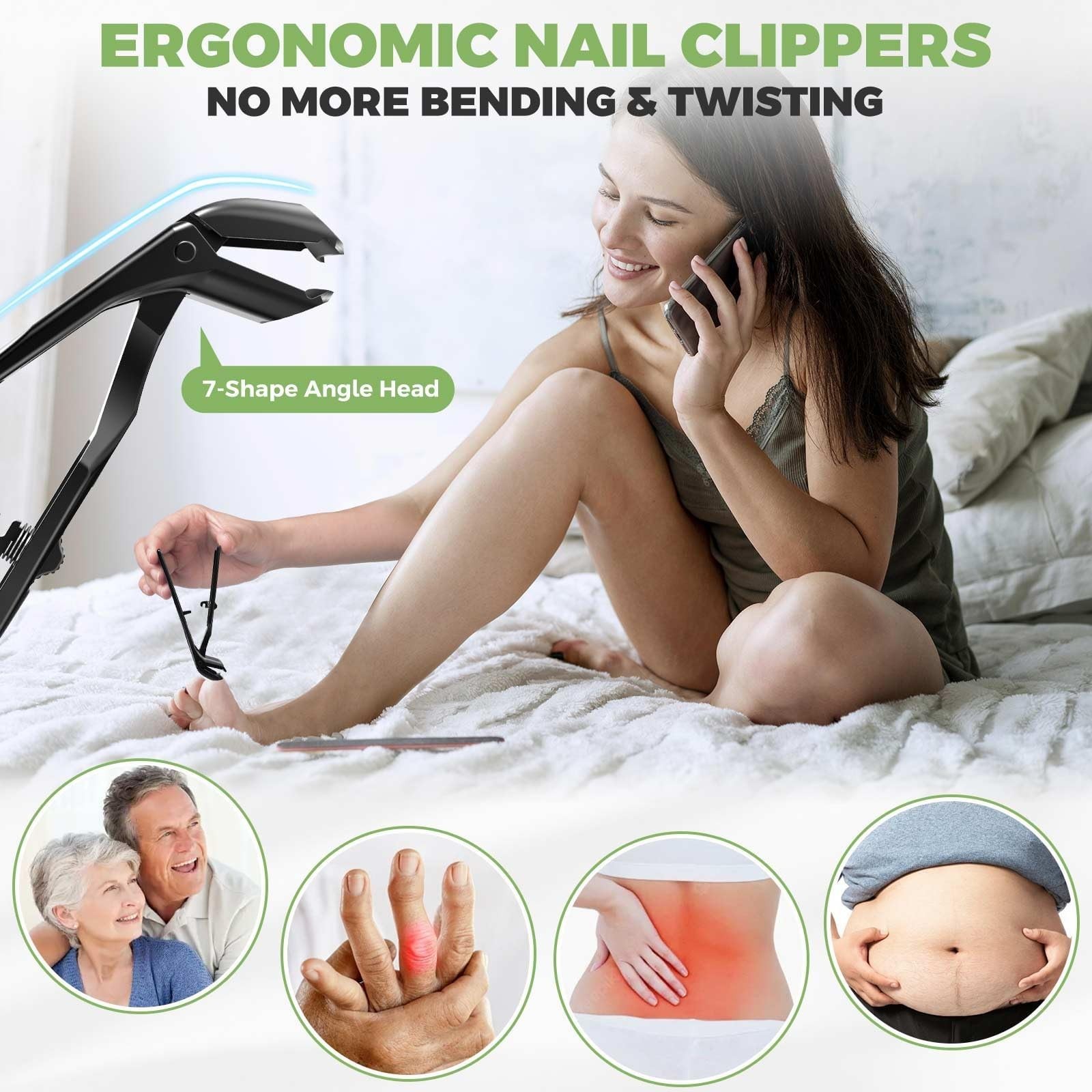 2026 Toenail Clippers for Seniors Thick Toenails, Angled Head Large Toe Nail …