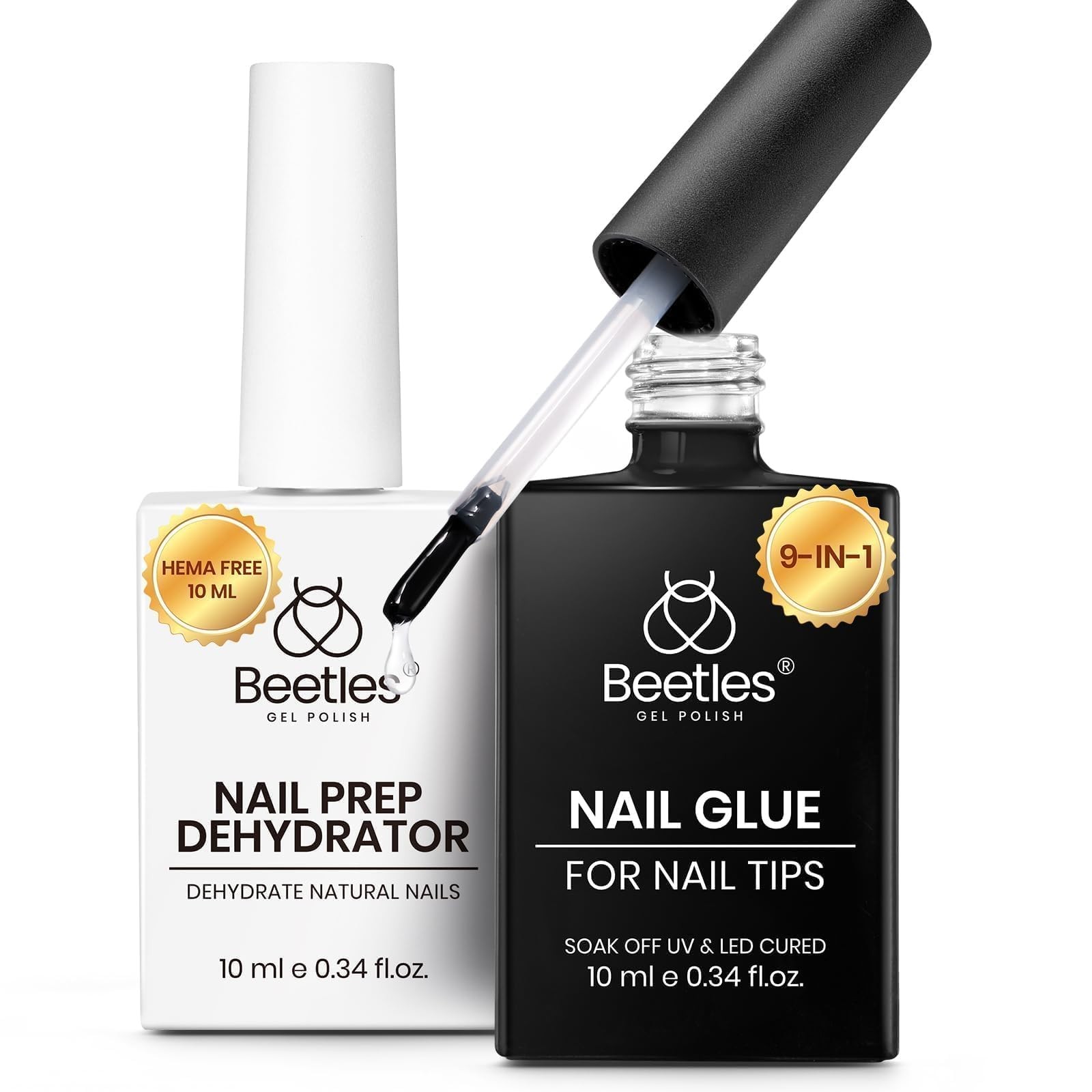 Beetles 9 in 1 Gel Nail Glue Nail Dehydrator Kit for Acrylic Nails