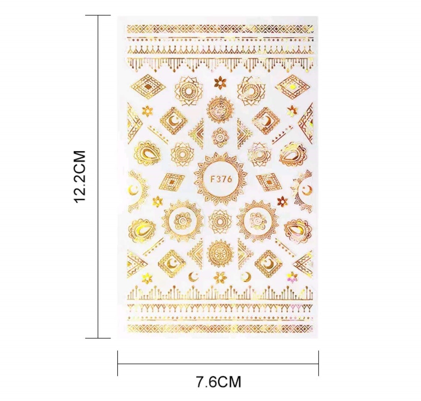 New 35 Styles 3D Gold/Silver Nail Art Sticker Rose Flower Circle Star Line Decor