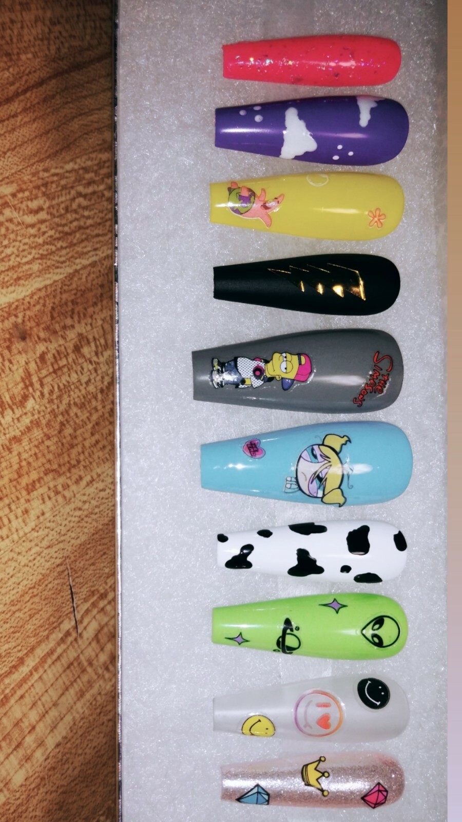 Medium Coffin 90s Mashup Random Design / Multi Theme / Custom