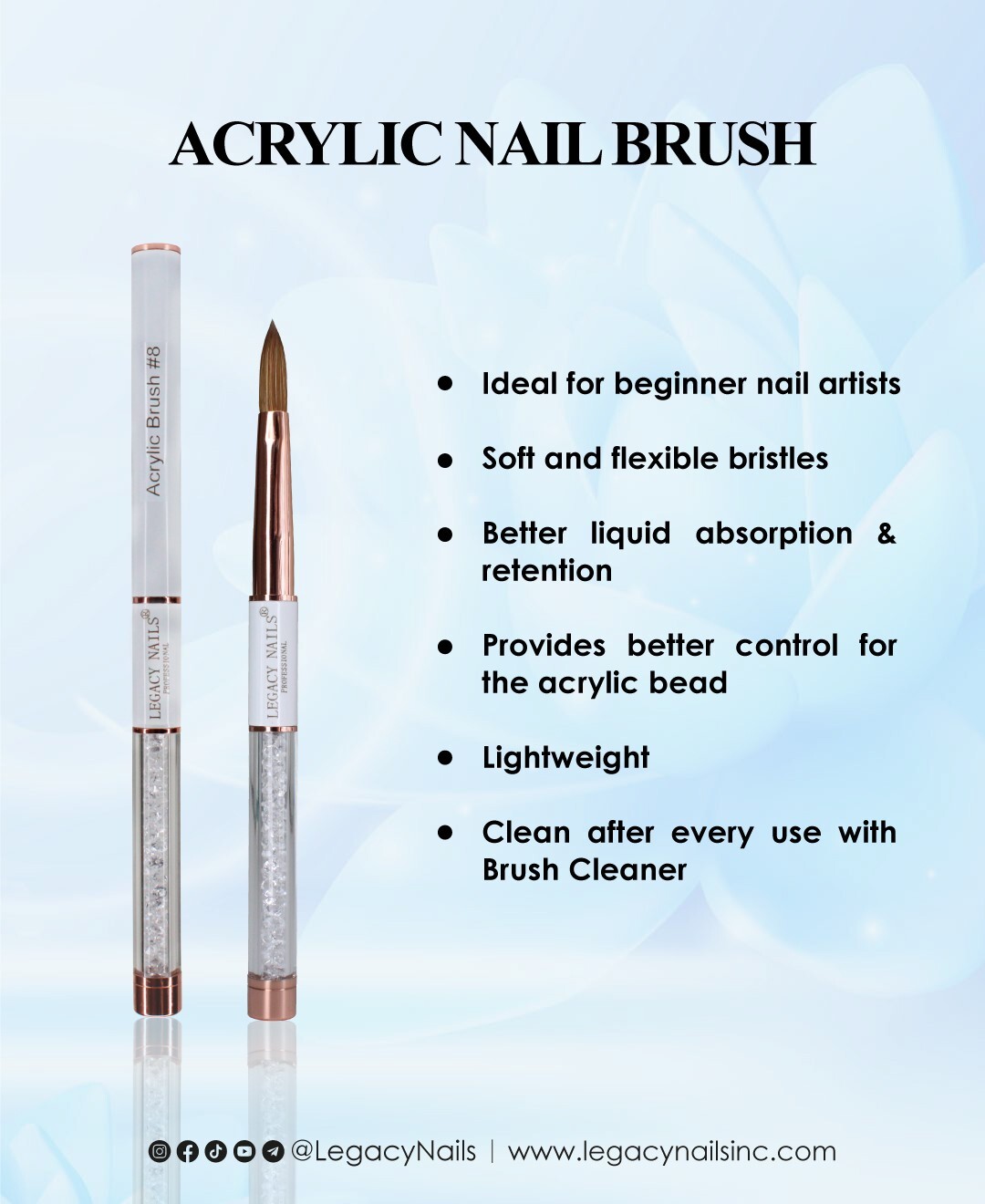 Acrylic Nail Brush #8 – Legacy Nails