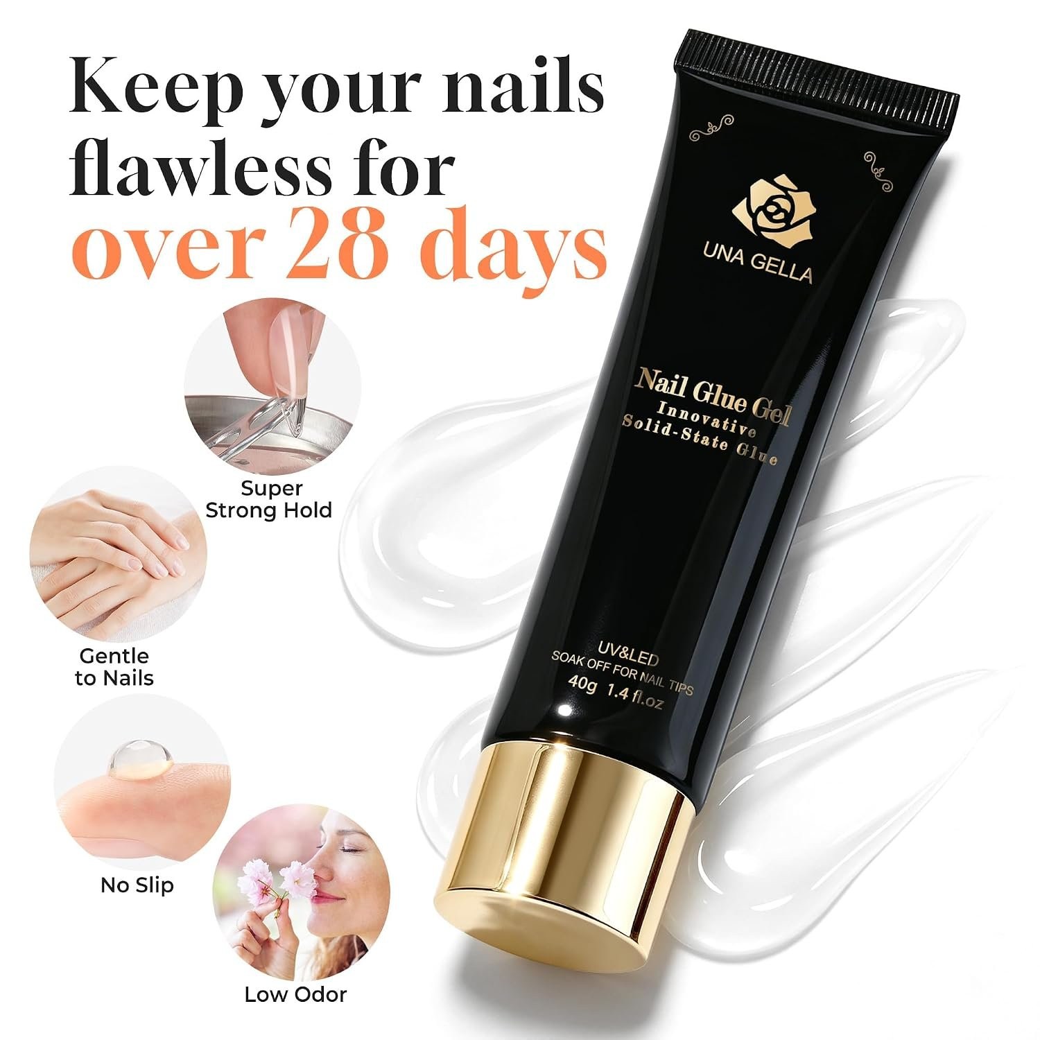 Acrylic Nail Glue Gel 40g Tube for Perfect Adhesion and Long Lasting Wear