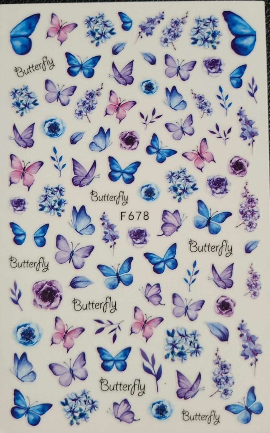 Butterfly nail art stickers
