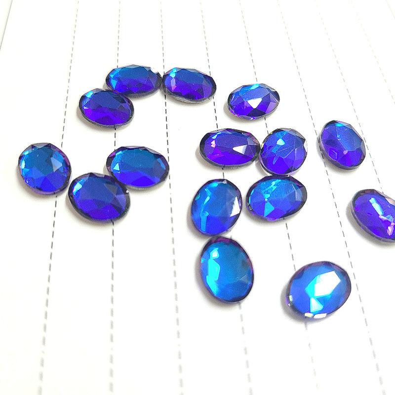 J.HOO Crystal 7603 Oval Flat Back Rhinestones 8×6mm Nail Art (10pcs)