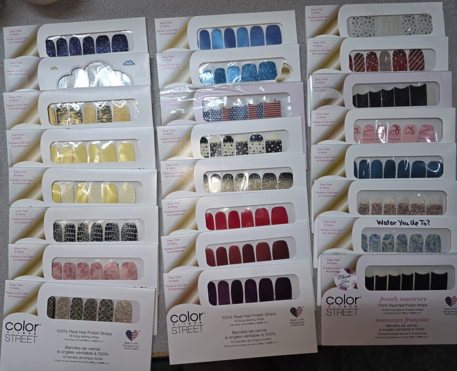 117 Sets – Color Street Nail Polish Strips Multicolor Easy Peel Nail Art