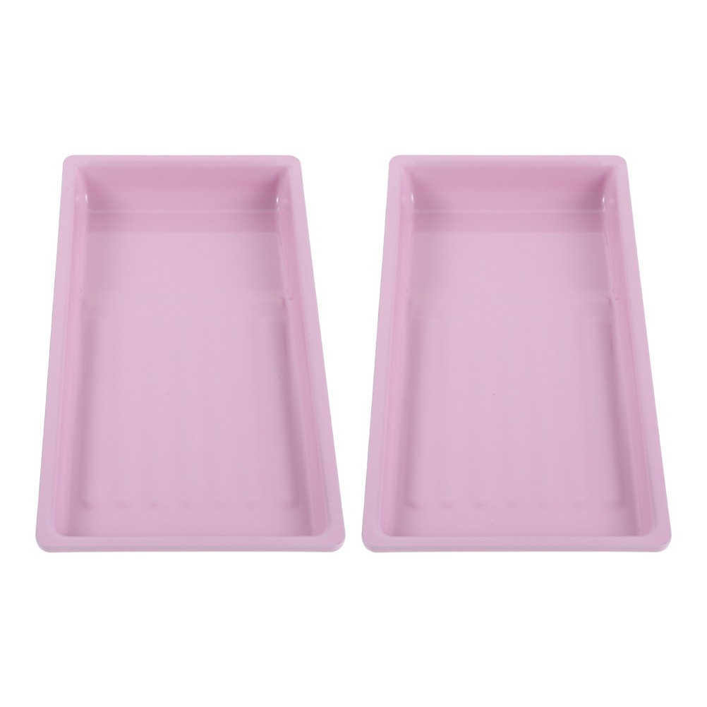 2 Pcs Nail Manicure Tray Jewellery Plate Display for Trinkets