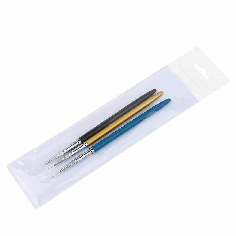 Nail Art Brush Liner Pens UV Gel Polish Paint Drawing Liner Brush Manicure 3pcs