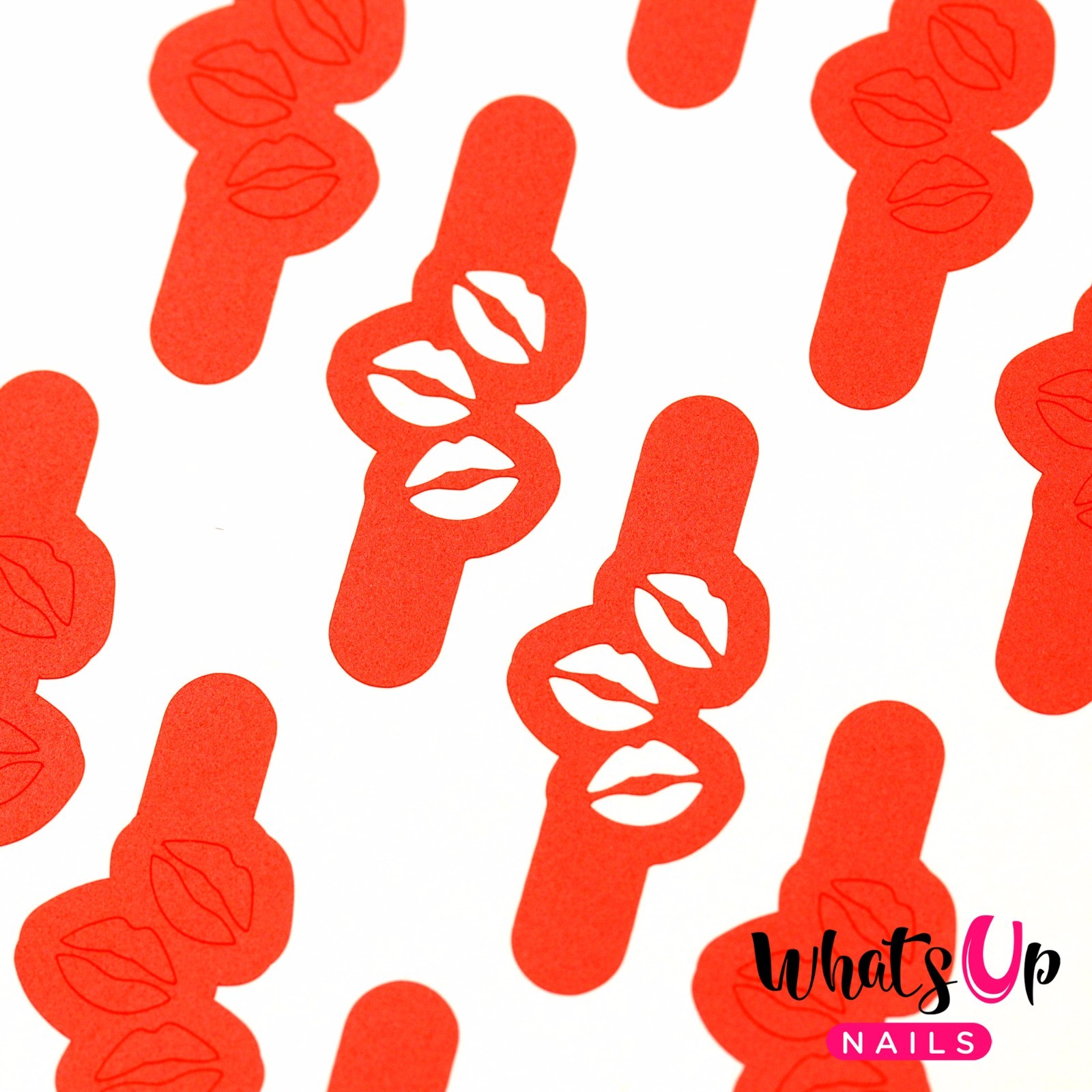 Kisses Stencils for Nails, Valentine’s Day Nail Stickers, Nail Art, Nail Vinyls