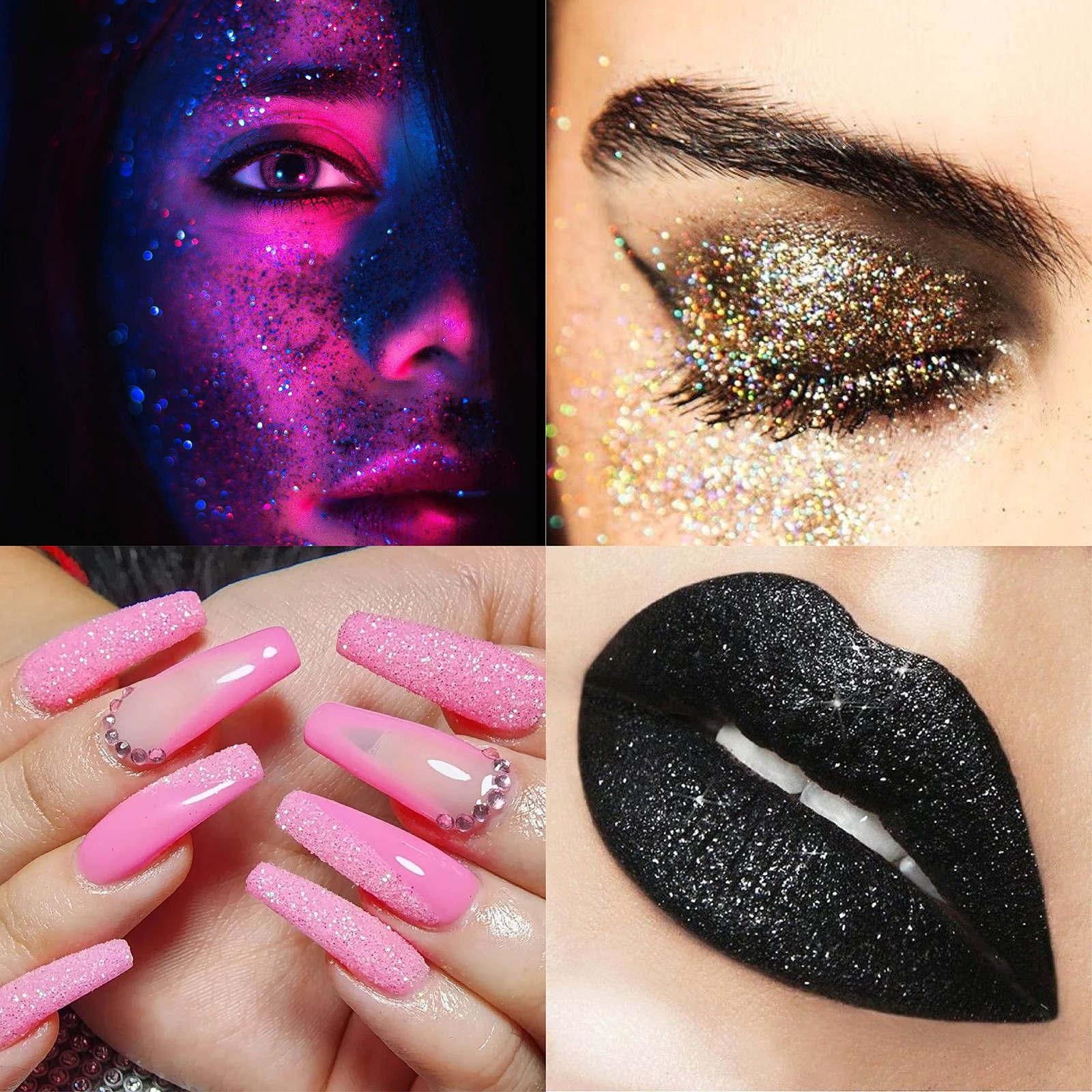 Ultra Fine Glitter 45 Colors Set, Holographic Glitter Powder for Tumblers, Arts