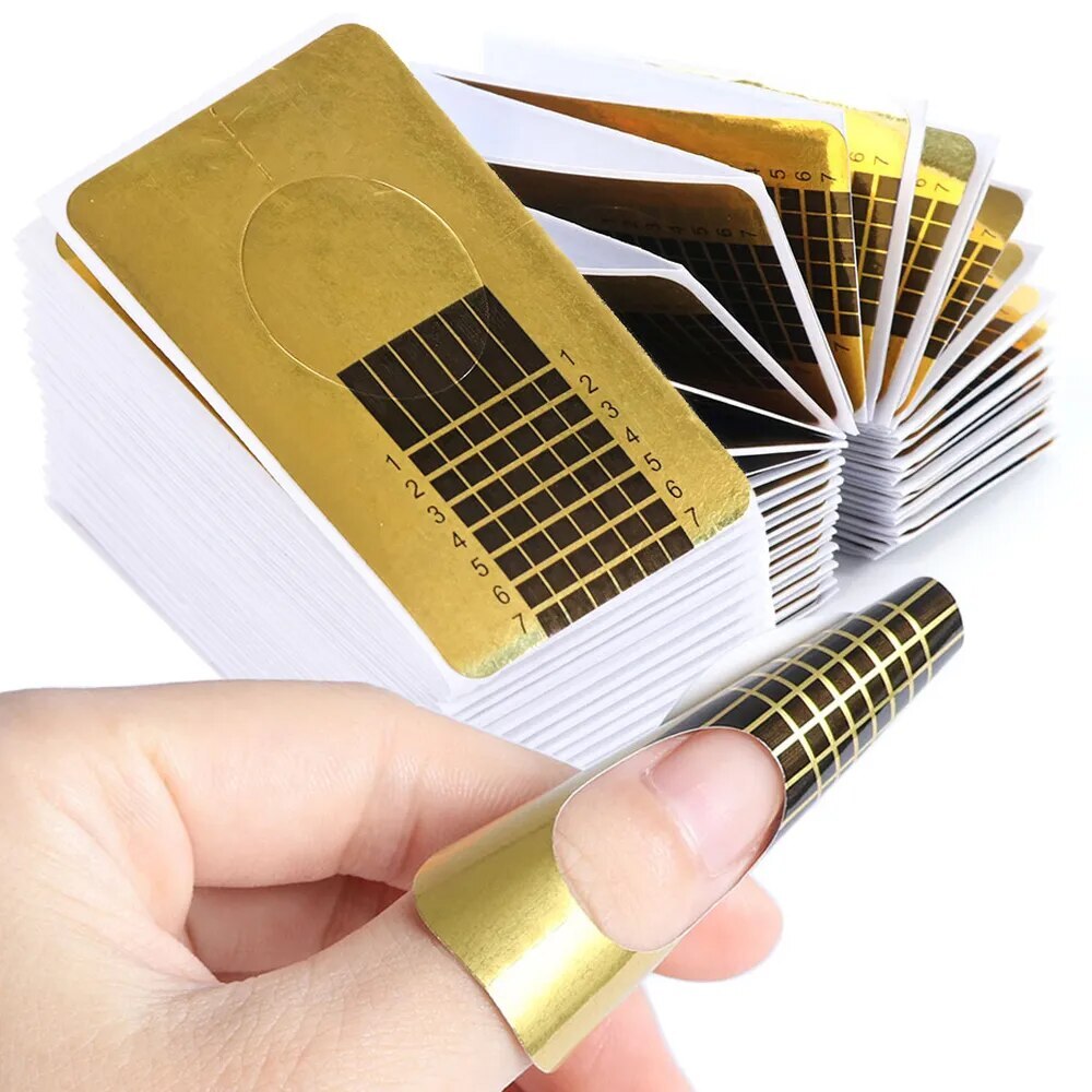100/50/20/10pcs Nail Extension Forms Acryl Tips Gel Polish DIY Sticker(AU STOCK)