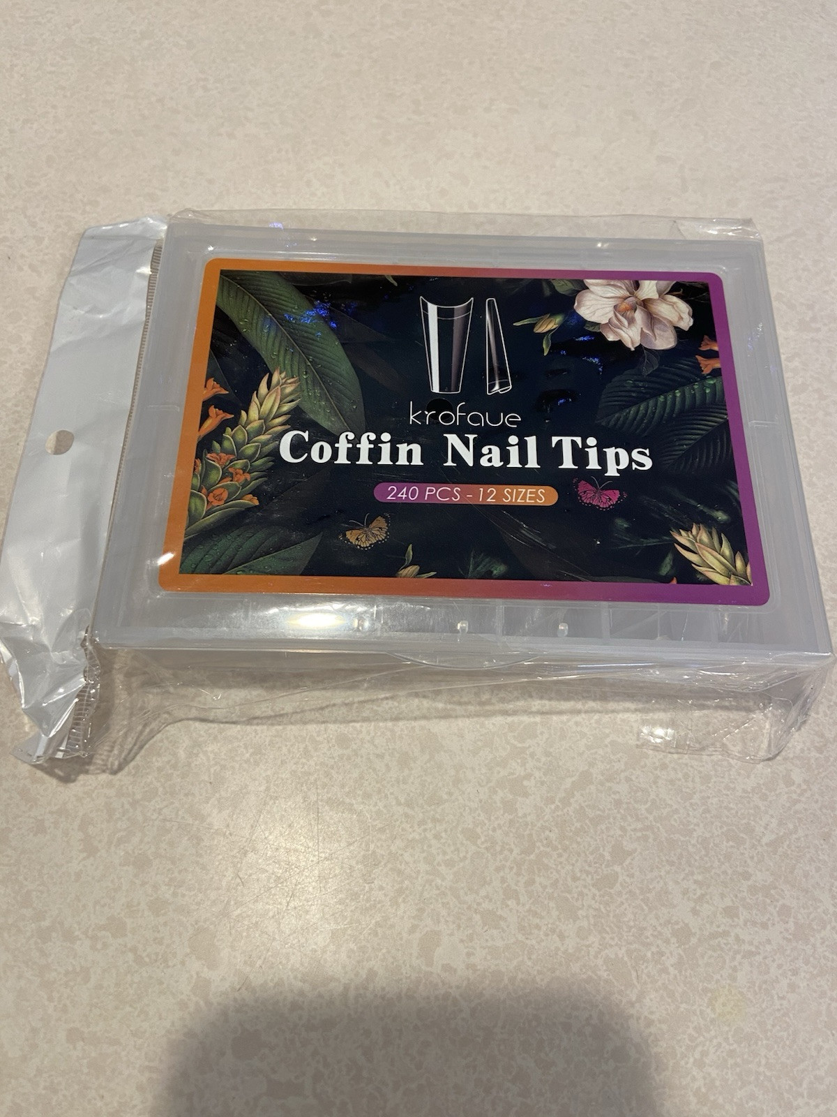 krofaue Half Cover False Nails Tips 12 Sizes 240 Count Brand New Free Shipping