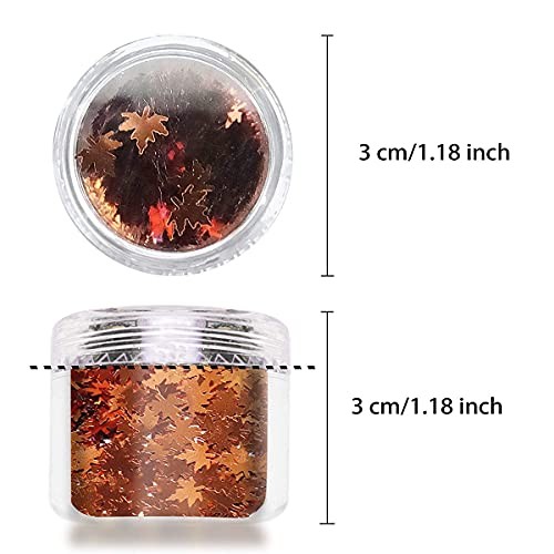 Holographic Glitters Fall Maple Leaf Shaped Nail Art Sequins yellow yellow