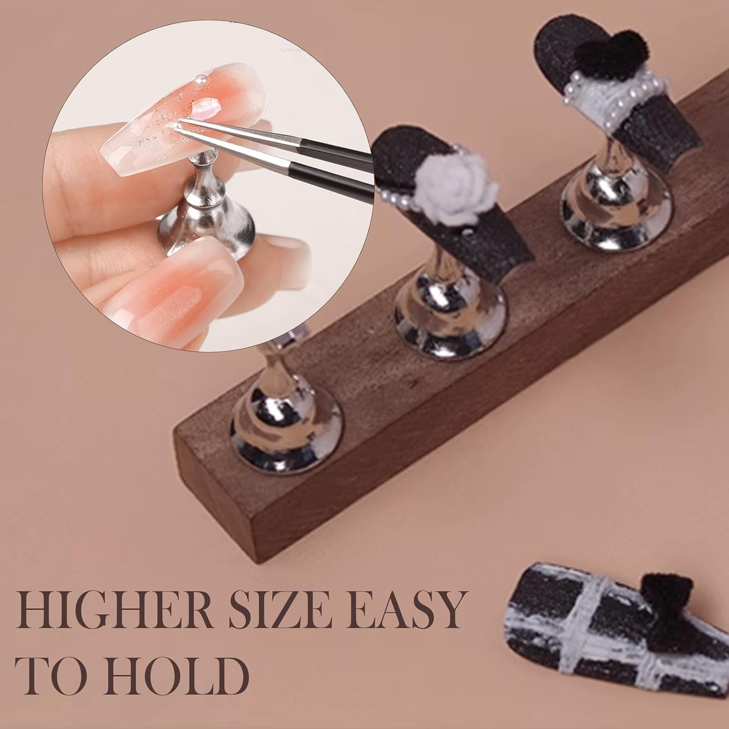 2-Pack Super Magnetic Nail Holders – Wearable Nail Bases & Nail Display Stands f