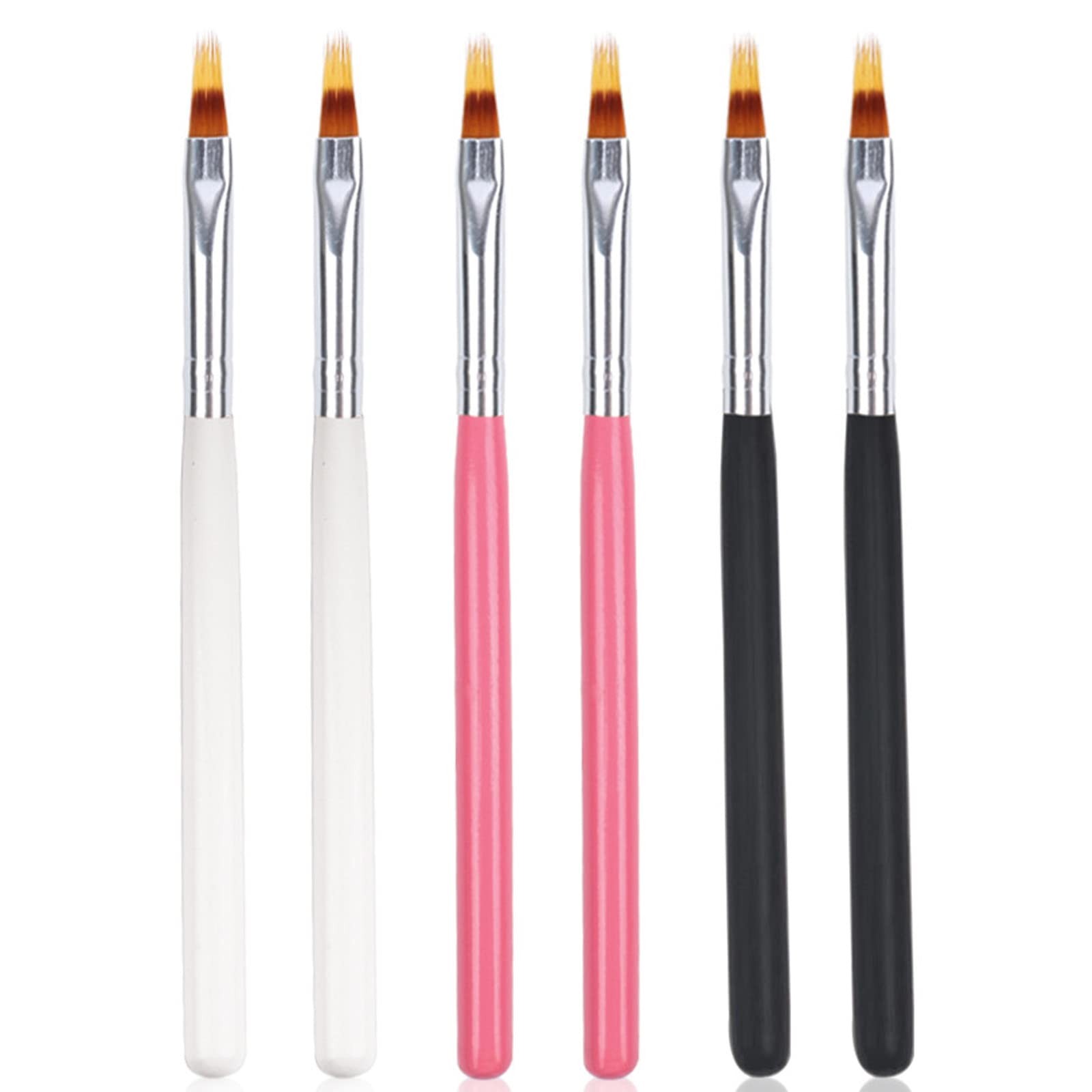 HYWWPFLAY 6pcs Ombre Nail Brush Nail Paint Pen for Lace Line Gradient Color O…