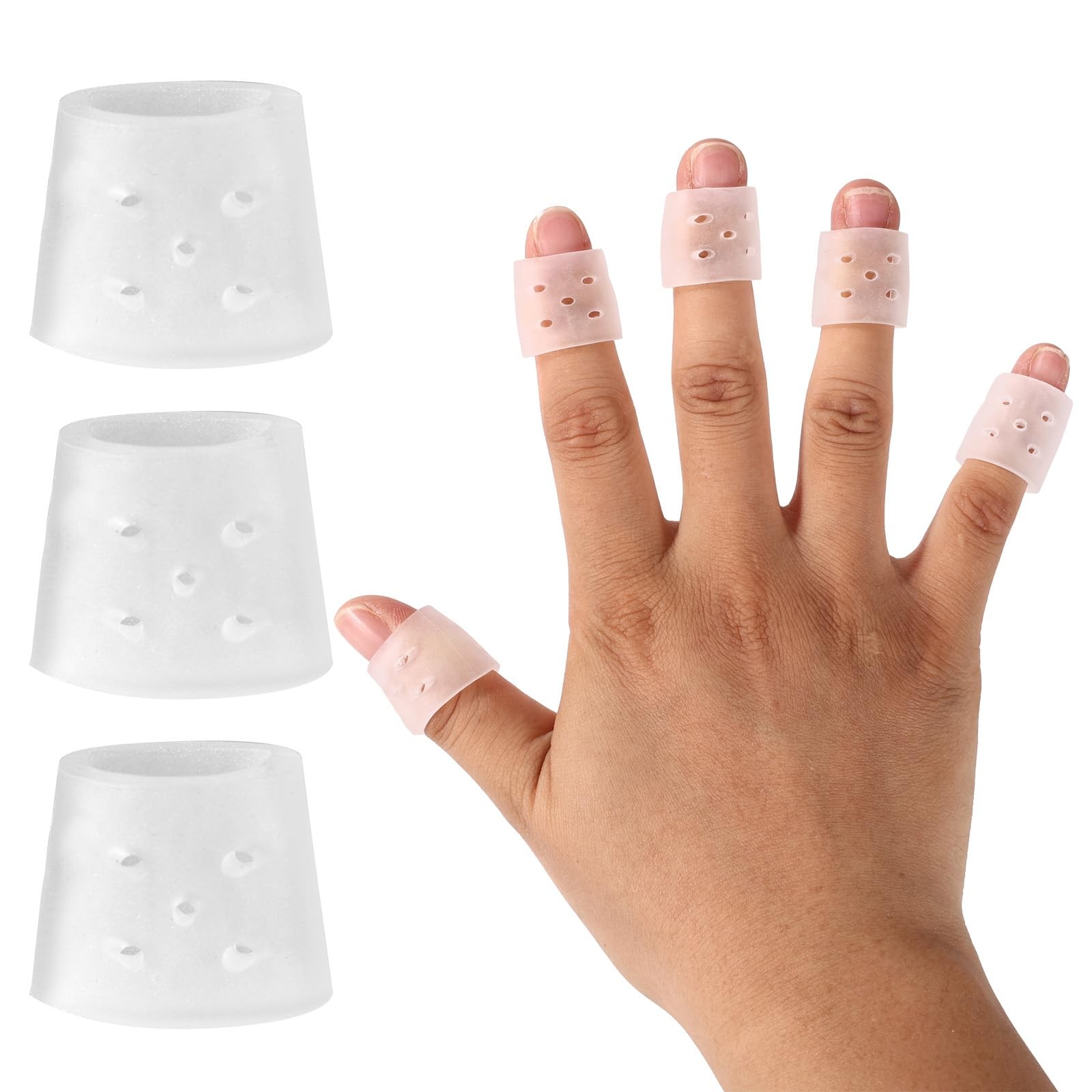 16pcs Finger Protection Sleeves, Premium Gelatin Finger Tips Wound Cover Prot…