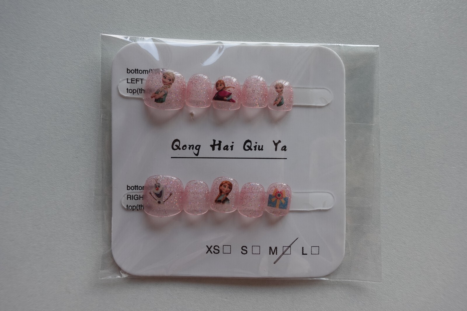 10pcs handmade Princess Elsa Style Nails Press on Nail for Children’s Nail Art
