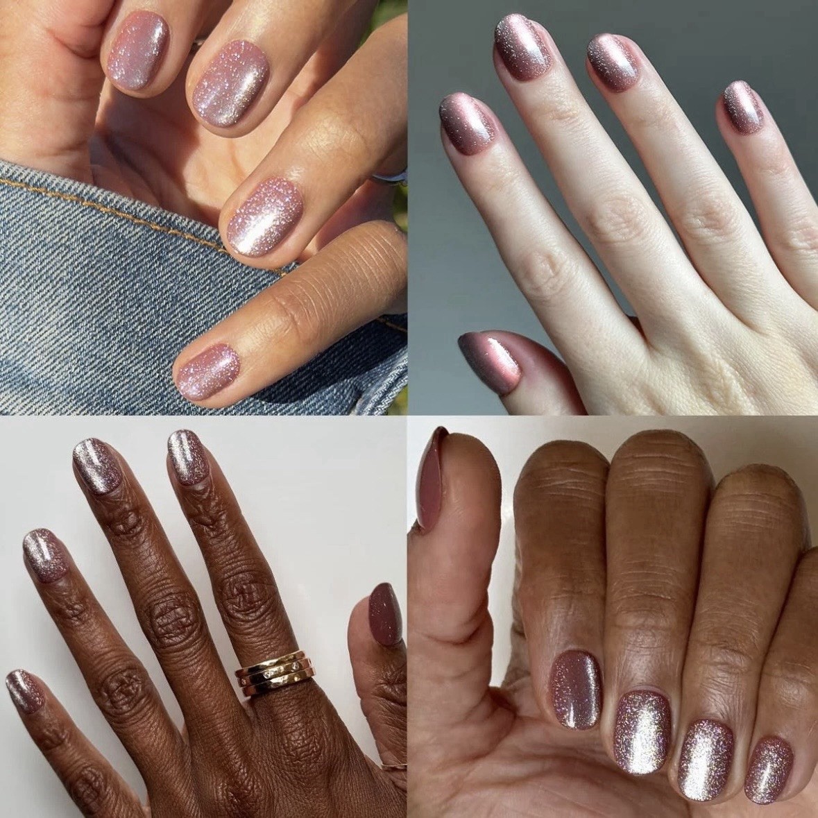 Olive & June Effects Super Stick Mani Press On Extra Short Shacket Velvet 2 Pack