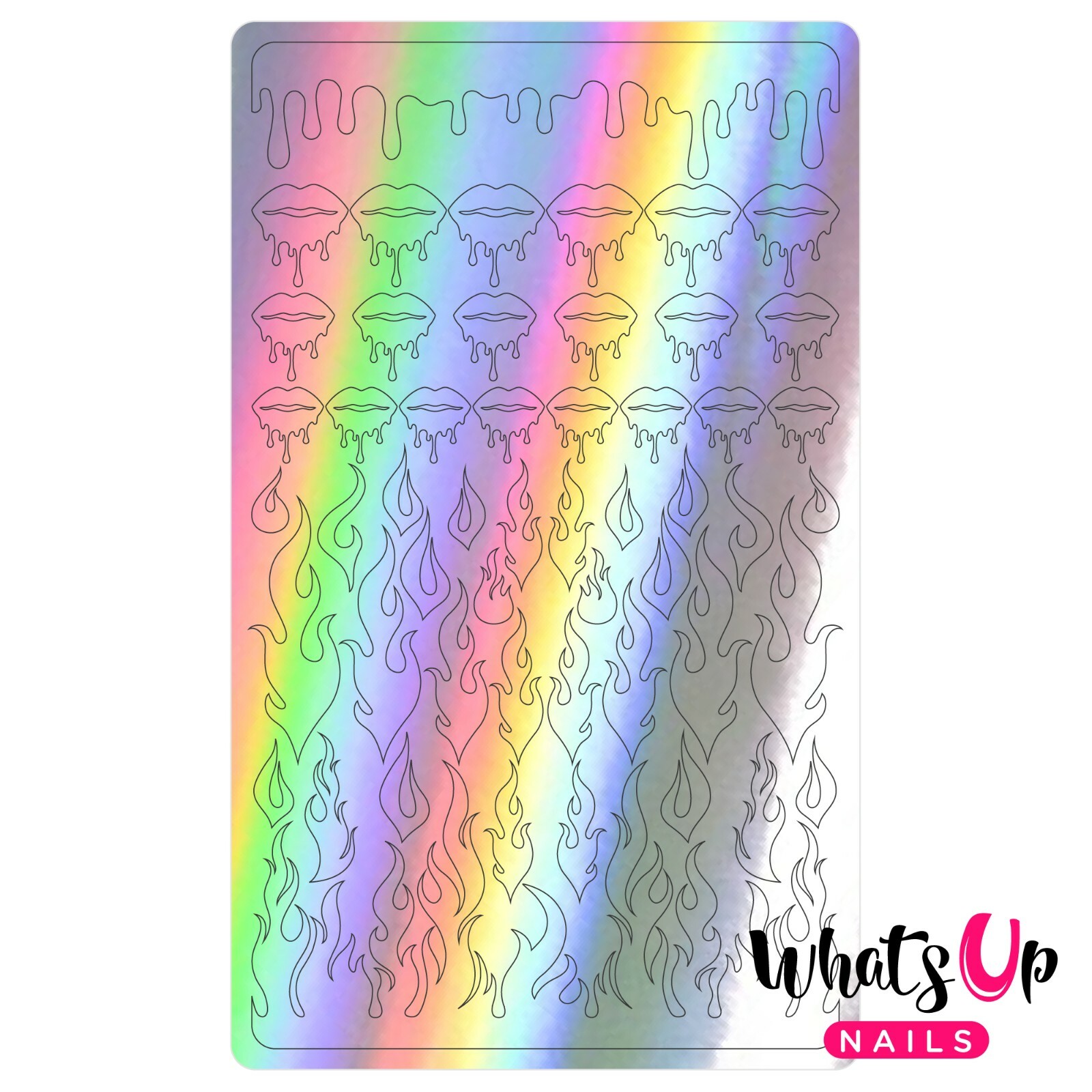 Dripping Flames Stickers (Holo) – Daily Charme Collaboration, Nail Stickers