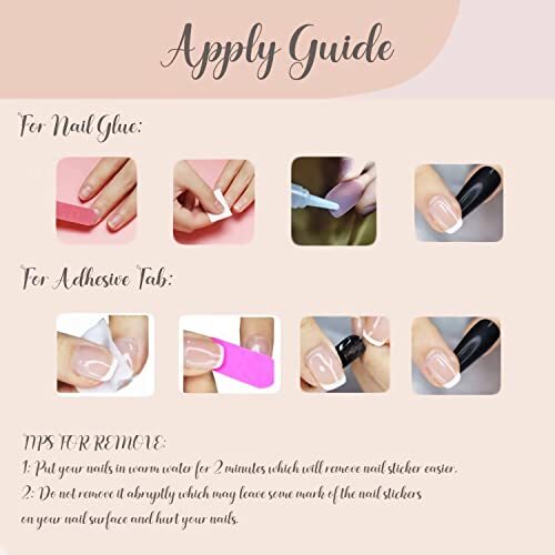 French Tip Press on Nails Medium Square Fake Nails Black Pink Glue FNr21star