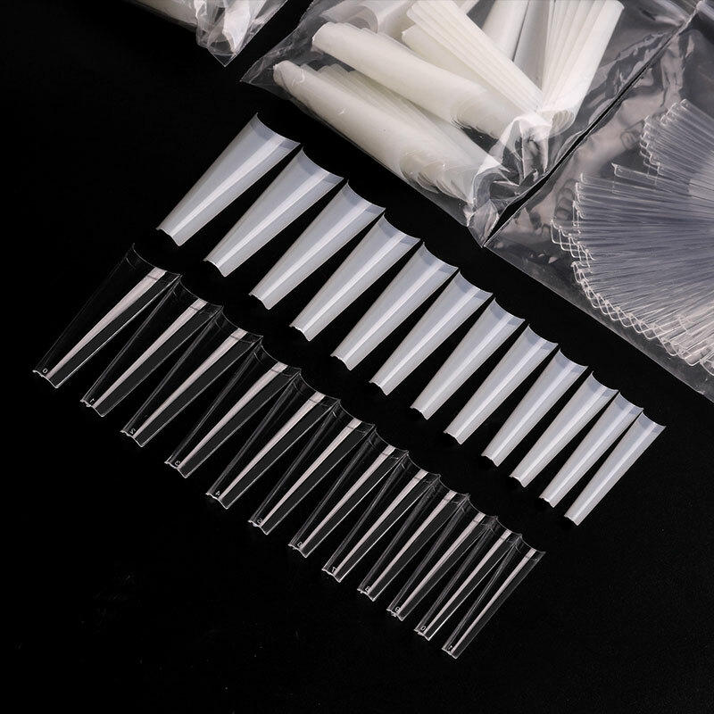 500pcs XXL Flat French Coffin Half Cover False Fake Nail tips