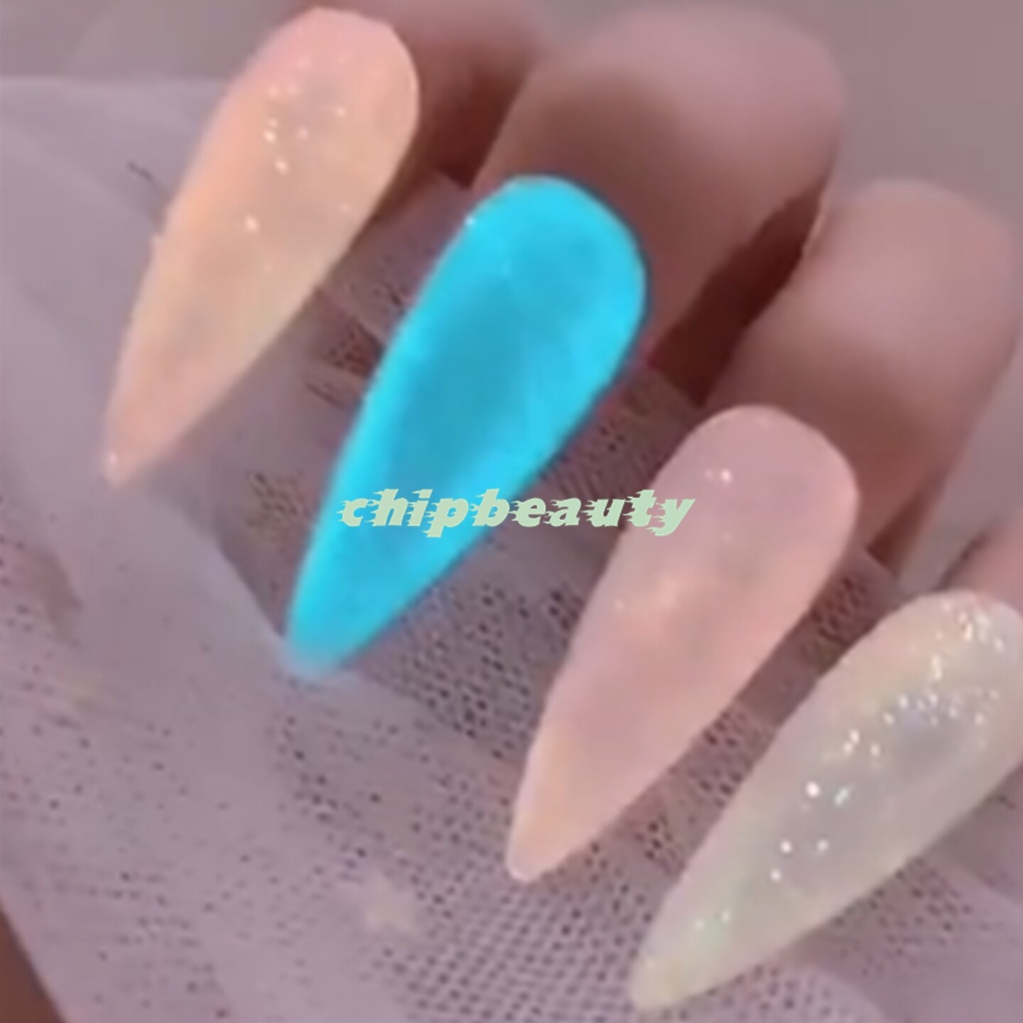 3D Glow In The Dark Glitter Nail art Decoration High Quality Design Glow Set #4