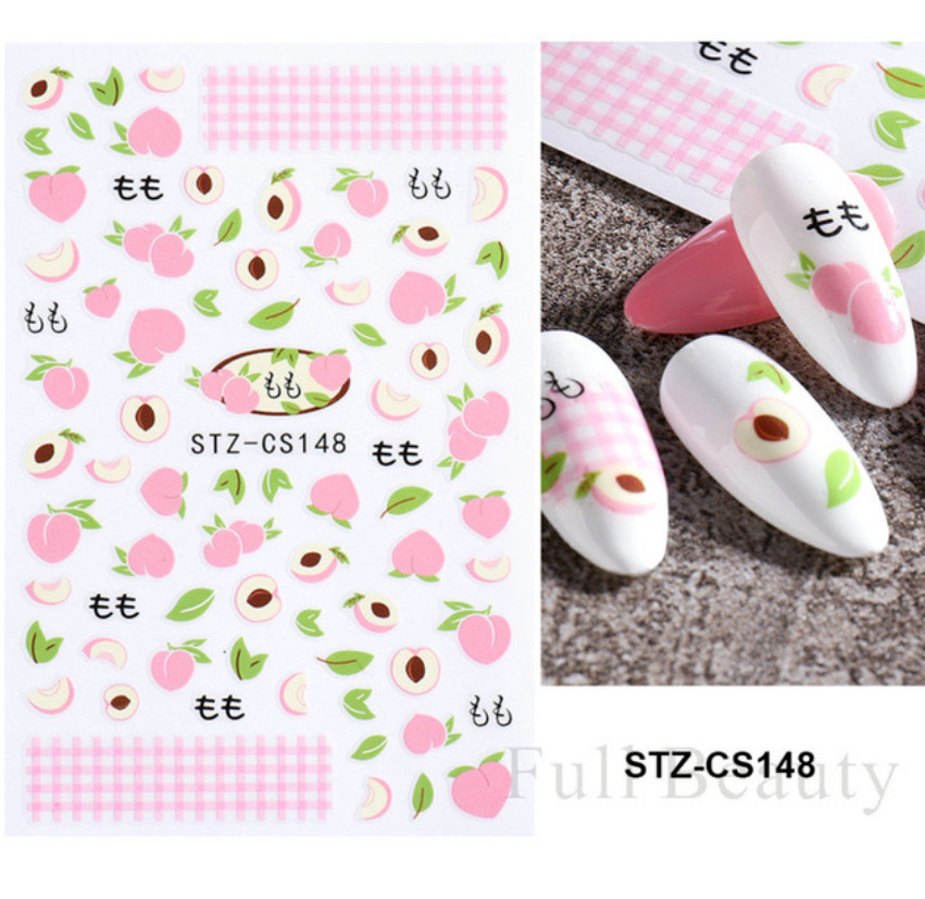 8Pcs Beauty Nail Art Sticker Decal Design Fruit Kiwi Watermelon Strawberry NS39