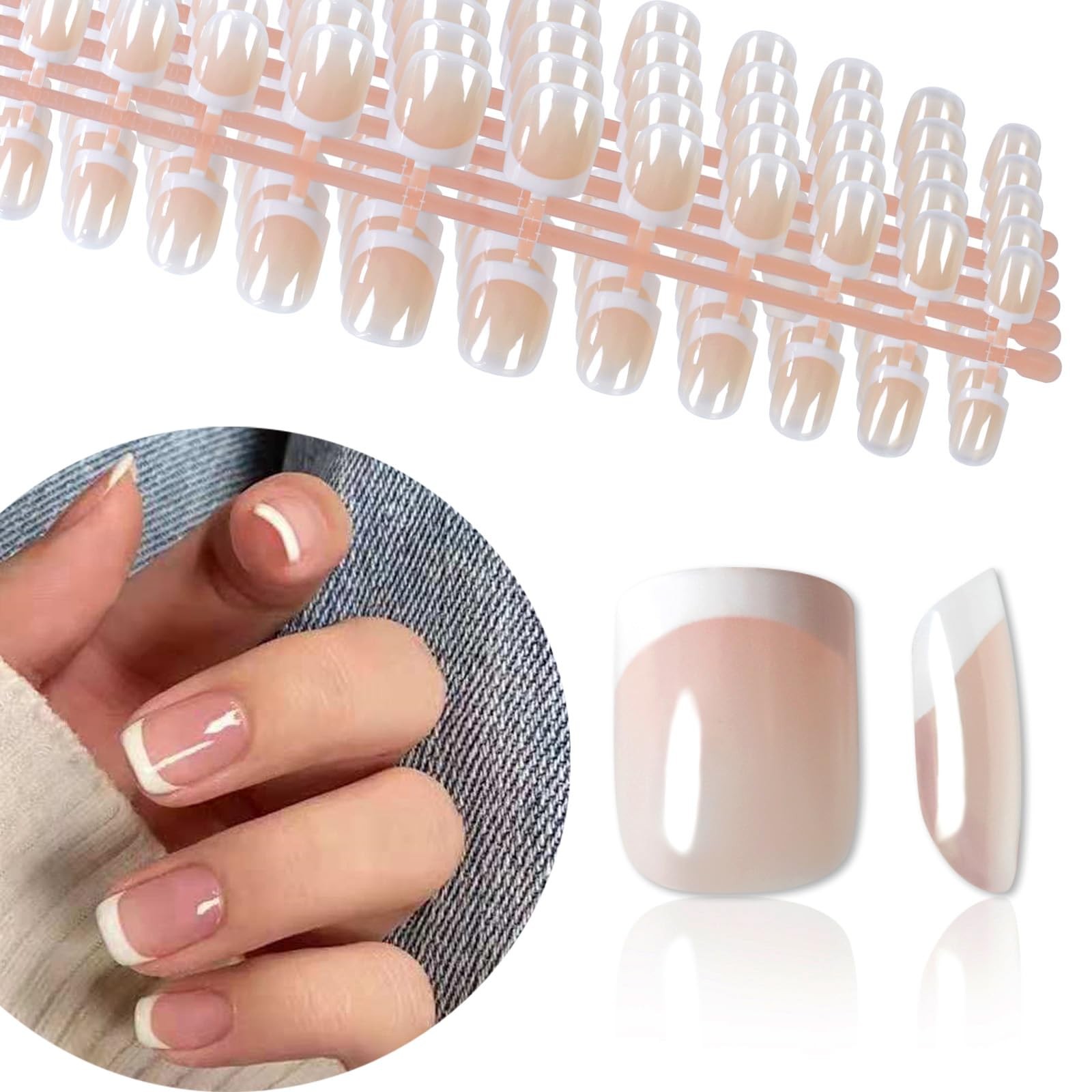 Children ABS Plastic Fake Nails Press on Full Cover Christmas Gift for Kids Girl