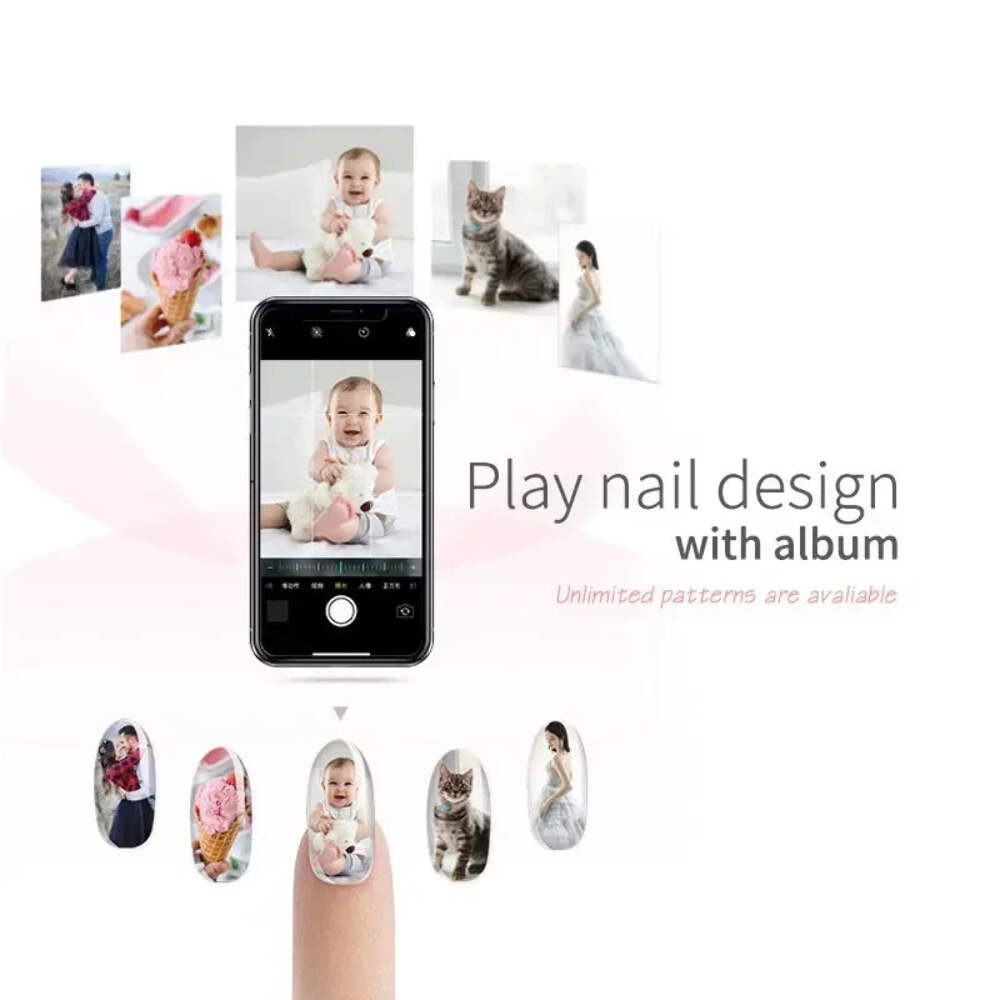 3D Nail Printer Machine WiFi 2400DPI Portable Nail Art Printer DIY