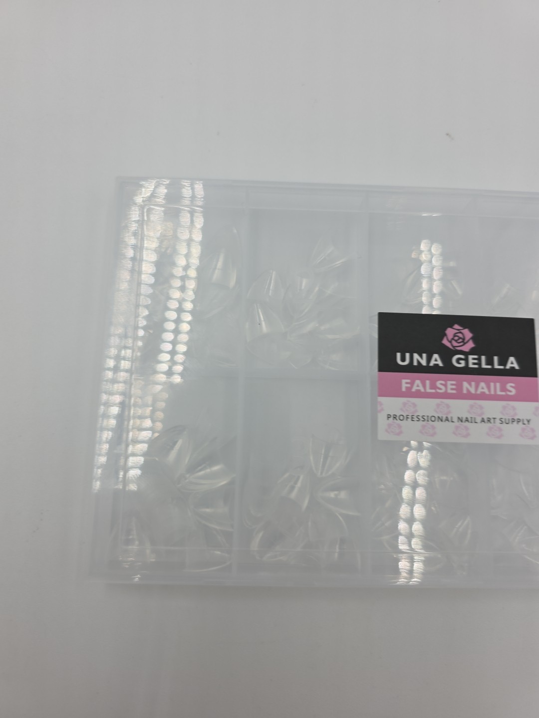 UNA GELLA Short Almond Fake Nails 216pcs Pre-Shape Gel Acrylic Nail Tips for Ful
