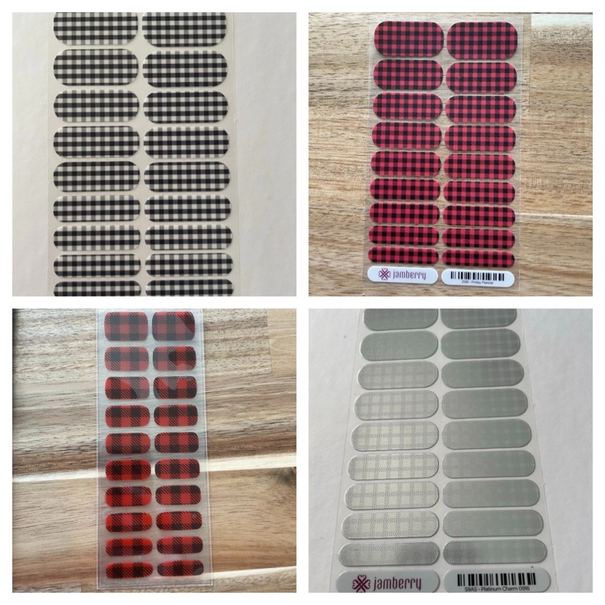 Jamberry Nails Wraps & Gel Strips Plaid Bundle
