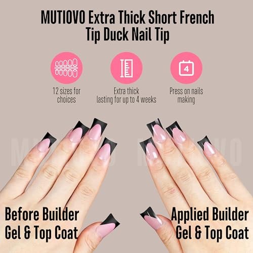 Black French Tip Short Duck Nail Duck Nails Short Black Berry Pink French Tips
