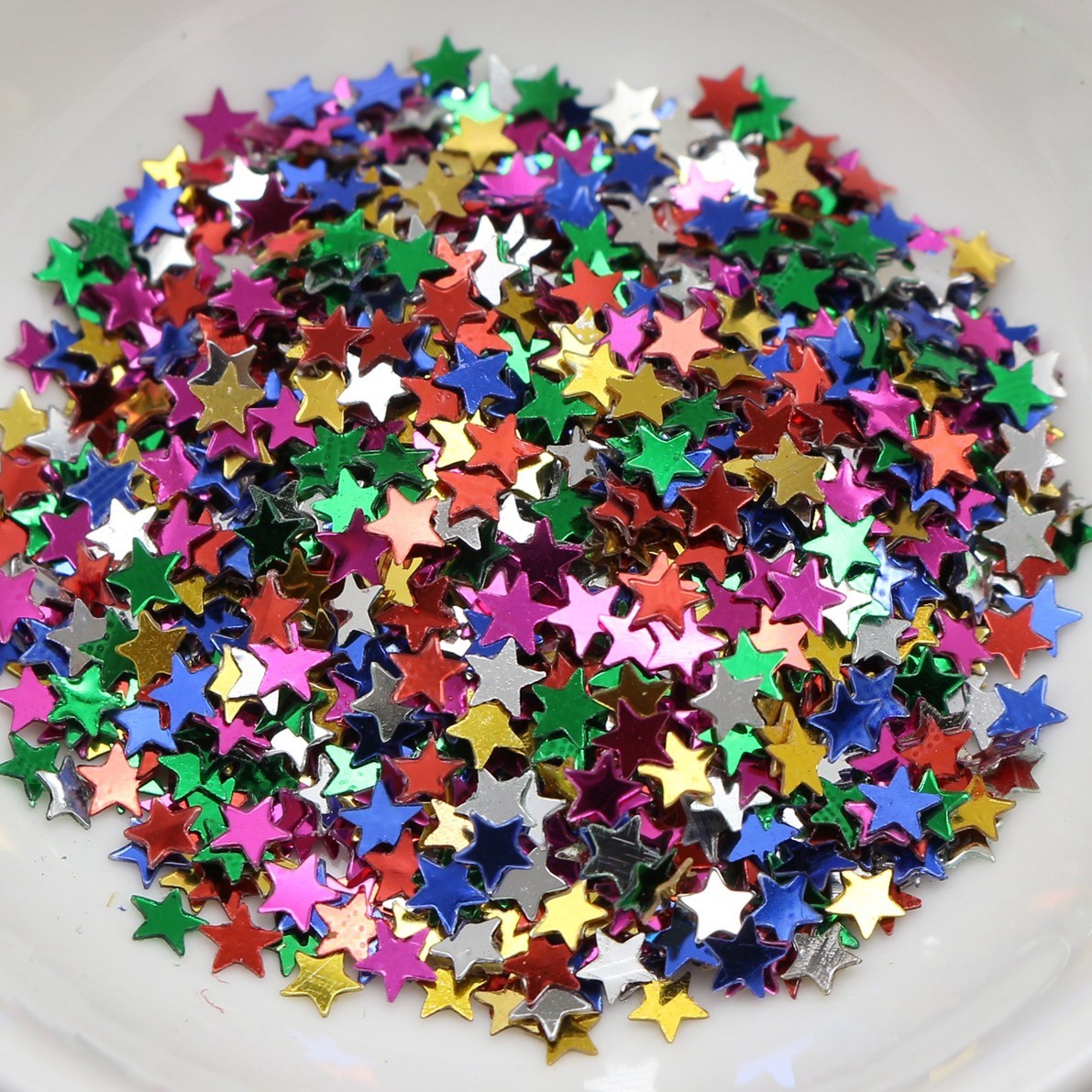 50Gram Mixed Color Metallic Star Sequins Loose Tiny 4mm Nail Art Scrapbook Craft