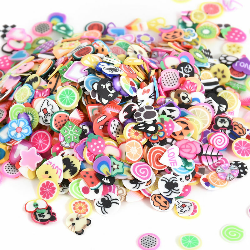 Slices Slice Fimo Art 1000pcs Polymer DIY Decoration Smile Nail Clay 3D Fruit