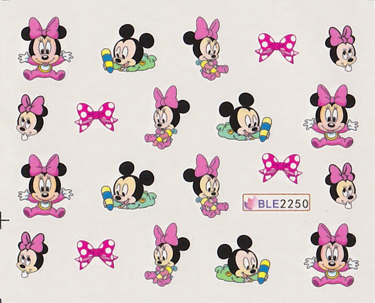 1-11 sheets Kids Mickey Mouse Nail Stickers Minnie Bow Ears Gift Goode Bag B-day